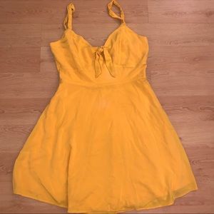 Yellow Tie Front Sundress